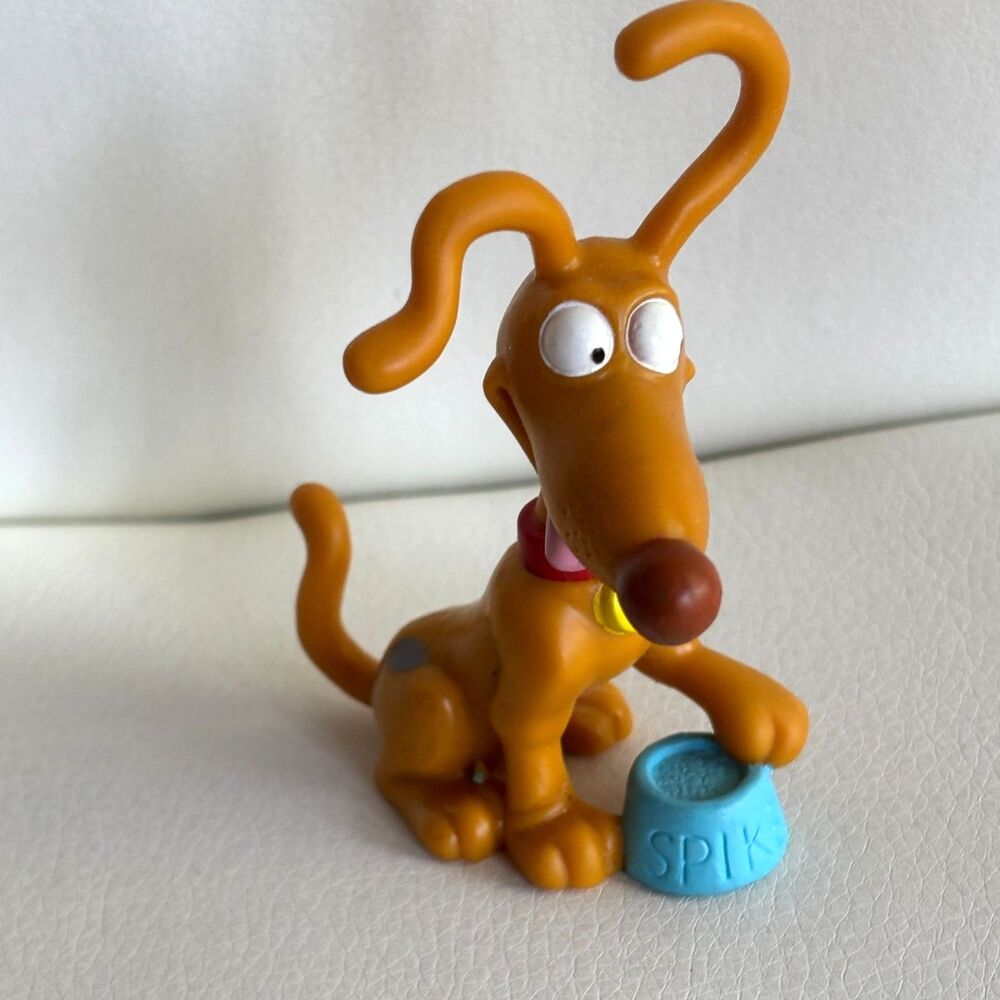 Vintage 1999 Viacom Spike Dog Figure Rugrats Nickelodeon 3.4" Food Bowl Toy